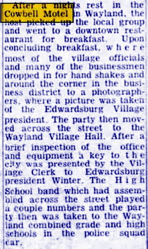 Cowbell Motel - May 31 1962 Article